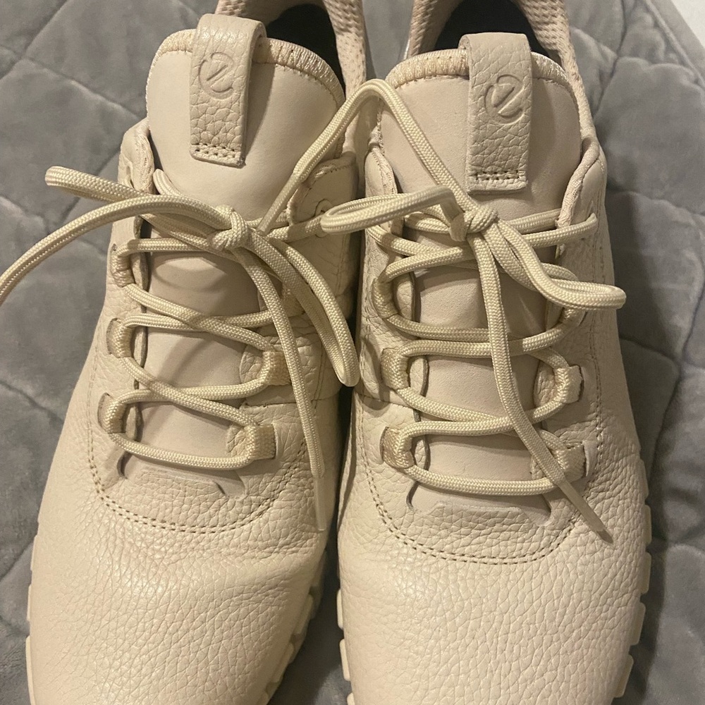 Ecco Size 40 9 9 1/2 Gore-Tex Beige and Gray Sneakers - Picture 4 of 13